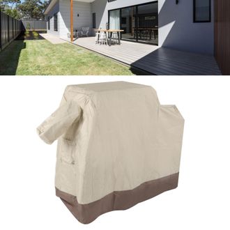 OEM Funda Para Barbacoa De Exterior [oxford 420d Plata] - Protege Contra El Agua Y El Polvo, Beige/marr&oacute;n, 104 X 68,5 X 124 Cm Con Bolsa De Almacenamiento