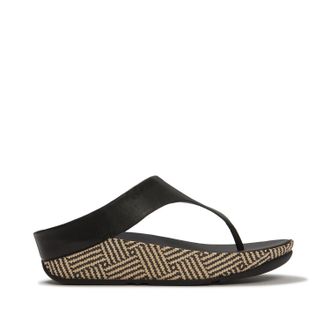 FitFlop Fitflop Womens Lulu Lux Graphic-Weave Toe-Post