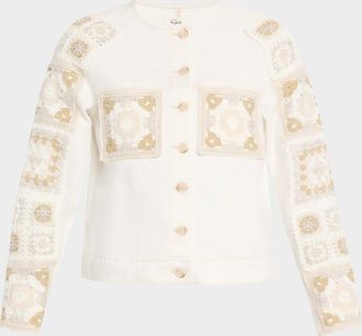Rails Lido Crochet Denim Jacket