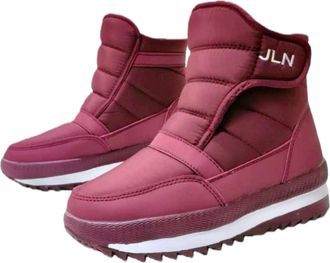 Generic Winter womens boots, warm mens snow boots, waterproof womens cotton shoes, thickened suede mens and womens shoes (Red, Shoe Size, Adult, Women, 6.5, N