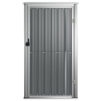 Berkfield Home Garden Tool Shed Grey 88x89x161 cm Galvanised Steel | Size: 88 x 89 x 161 cm