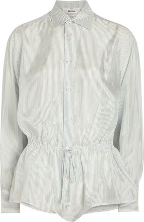 BETTTER Lining Shirt Striped Satin Bodysuit - Multicoloured - S (UK8-10 / S)