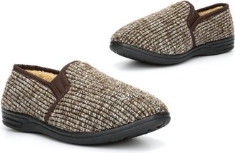 Generic Mens Slip On Slippers Size 6 Boys Slipper Size 12 Carpet Slippers Mens Slip On Slipper Sizes 6-12 Brown 10 UK