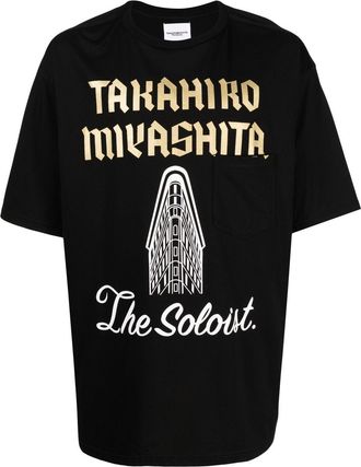 TAKAHIROMIYASHITA TheSoloist. logo-print short-sleeved T-shirt - men - Cotton - 46 - Black