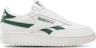 Reebok Womens Club C Double Revenge - Running Shoes Dark Green/Chalk/Chalk Size 10.0