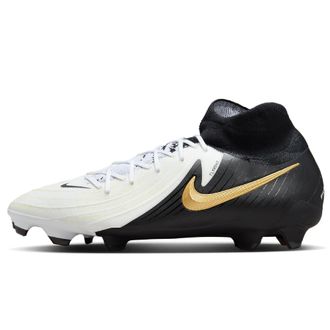 Nike Nike Phantom Luna II Academy Fg/Mg Football Shoe White/Black/MTLC Gold Coin 8.5