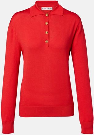 Blaz&eacute; Milano Blaz&eacute; Milano Alegria silk and cotton polo sweater