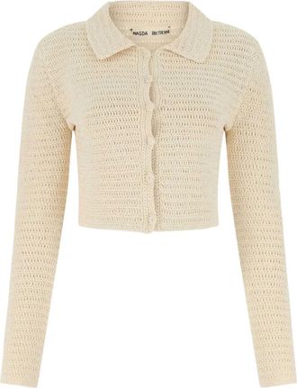 Magda Butrym crochet shirt - women - Fabric - 36 - Neutrals