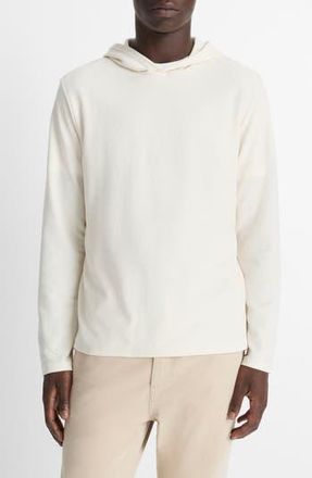 Vince Pima Cotton Piqu&eacute; Hoodie in Blanco at Nordstrom Rack, Size Xx-Large