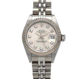 Rolex Pre-owned Datejust Roestvrij staal Witgoud Automatisch - Dames - Vintage Horloges - Wit - ONE Size - Vintage