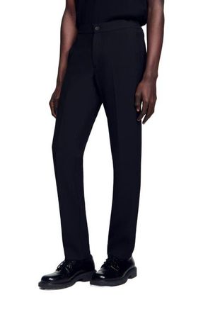 Sandro Jersey trousers in Black at Nordstrom, Size 42 Eu