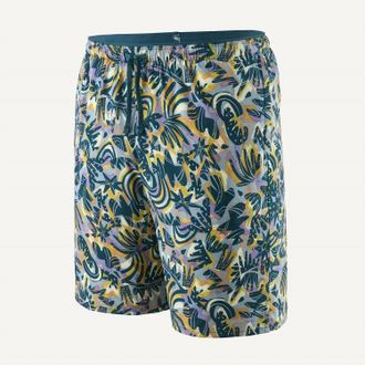 Patagonia Mens Multi Trails Shorts In Wild Botanist: Thermal Blue