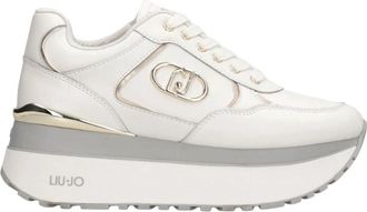 Liu Jo Maxi Wonder Plus 01 Sneakers - Dames - Sneakers - Wit - 36 EU - Leer - Schoenen