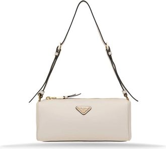 Prada Tassen, Dames, Wit, ONE Size, Leer, Schoudertassen