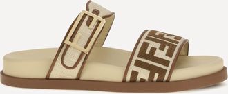 Fendi Sandali Feel slide in rafia Woman 39