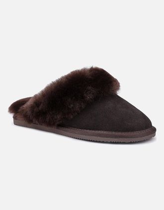Hotter Womens Candy Womens Sheepskin Slippers - Brown - Size: 5