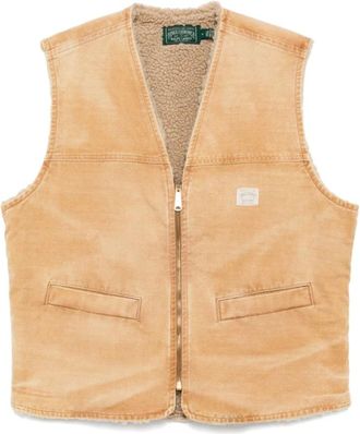 Polo Ralph Lauren Brown Fleece-Lined Canvas Vest