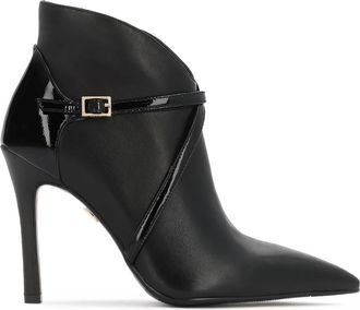 Kazar Laarzen met hak en gevormd bovendeel - Dames - Laarzen met Hak - Zwart - 38 EU - Leer - Schoenen