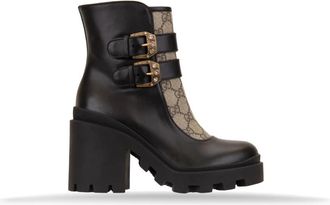 Gucci Heeled Boots - Dames - Laarzen met Hak - Veelkleurig - 37 EU - Leer - Schoenen
