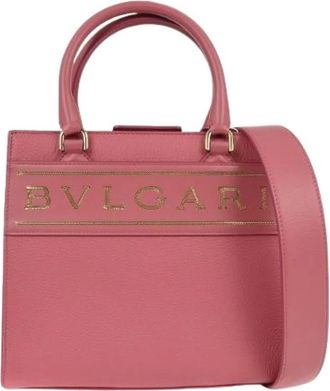 Bulgari Pre-owned Handbags, female, Pink, Size: ONE SIZE Pre-owned Leather Shoulder Bag