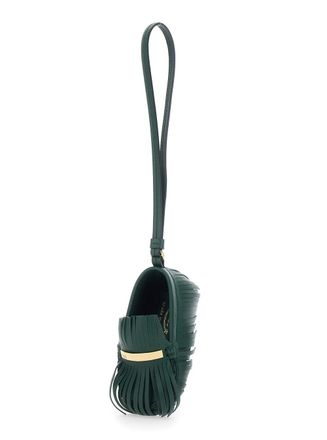 Tod's Fringed Leather Pendant Mini Bag - Green