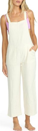 Billabong Pacific Time Cotton Gauze Jumpsuit in White Cap at Nordstrom, Size X-Large