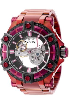 Invicta Bolt 50783 Herenhorloge - Automatisch Uurwerk - Roestvrij Staal met Zwarte Wijzerplaat - 52 mm