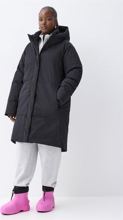 Twik Womens Minimalist straight-fit Parka Jacket