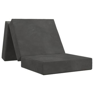 vidaXL Sof&aacute; Cama Plegable 75 X 67 X 45 Cm Gris Oscuro Vidaxl