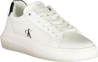 Calvin Klein Logo-Detailed Polyurethane Sneaker - White