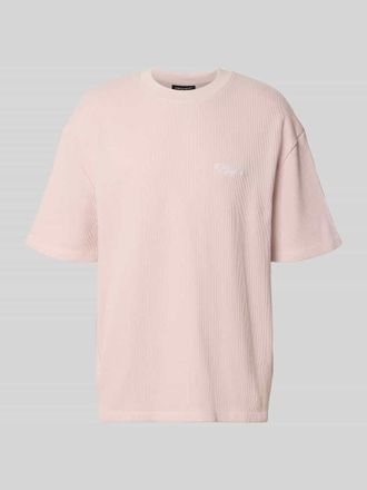 Pegador Oversized T-Shirt mit Strukturmuster in Pink, Gr&ouml;&szlig;e XXL