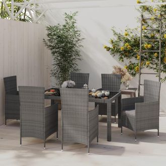vidaXL Furniture Limited - Set De Comedor De Jard&iacute;n 7 Pzas Y Cojines