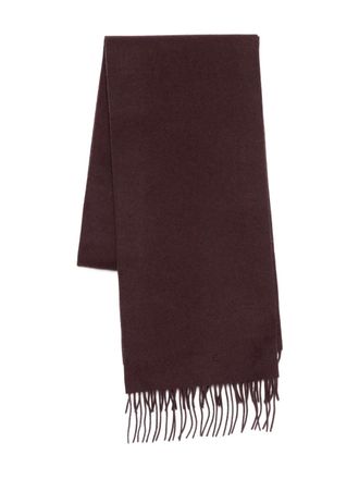 Joseph logo-embroidered fringed scarf - women - Wool - One Size