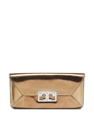 Tory Burch 2024 Gigi clutch bag - women - Fabric/Leather - One Size - Gold