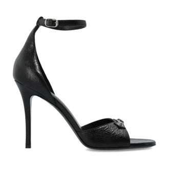 Balenciaga High Heel Sandals, female, Black, Size: 10 US City Up Leather Heeled Sandals