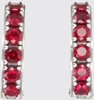 Emanuele Bicocchi Orecchini a cerchio in argento sterling con zirconi colorati