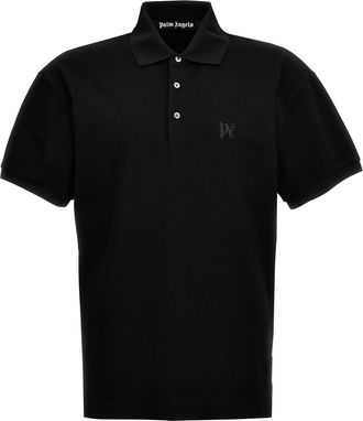 Palm Angels Mens Monogram Polo Shirt