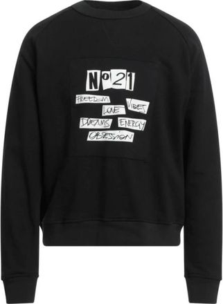 N&deg;21 Heren Hoodies & Sweatshirts Zwart - Heren - Sweatshirts - Zwart - M - Katoen - Hoodies & sweatvesten