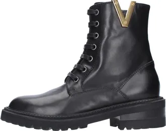 Via Roma 15 Schoenen, Dames, Zwart, 36 EU, Leer, Lederen enkellaarzen