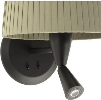 Faro Barcelona Samba Aplique De Pared Con Lector Negra/encintada Verde 64309-37