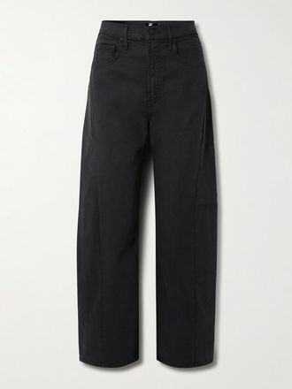 Mother Jeans A Gamba Affusolata E Vita Alta The Half Pipe Flood - Nero