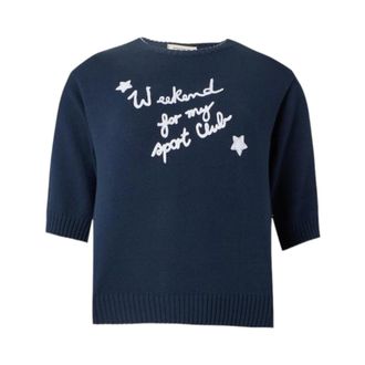 Max Mara Jersey de cuello redondo - Knitwear - Mujer - Azul - M