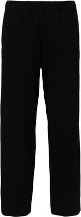 Fabiana Filippi elasticated-waist tapered trousers - women - Polyamide/Spandex/Elastane/Acetate/Viscose/Silk - 42 - Black