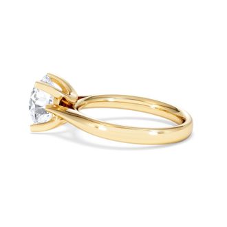 The Diamond Store Grace 3.00ct Lab Diamond Round Cut Engagement Ring in 18K Yellow Gold G/VS1