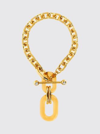 Paco Rabanne Collana girocollo in ottone e resina con logo impresso