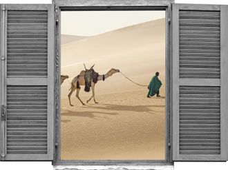 Queence Wandtattoo »Nomade« Wandsticker, Wandbild, selbstklebend, 3D, Fenster