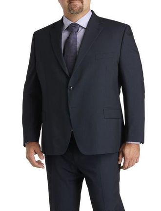 Michael Kors Big & Tall Birdseye Suit Jacket in Navy at Nordstrom, Size 56
