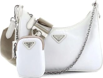 Prada Re-Edition 2005 Shoulder Bag Tessuto Small crossbody bag - Wit