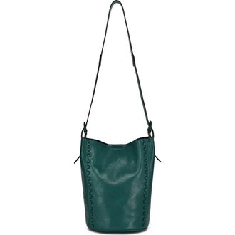 OLD TREND Juniper Genuine Leather Woven Barrel Crossbody Bag in Teal at Nordstrom