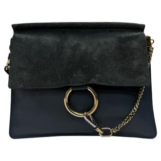 Chlo&eacute; Pre-owned Womens Chlo&eacute; Medium Faye Shoulder Bag in Navy Blue Leather - One Size